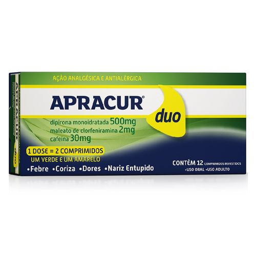 Apracur DUO 12 Comprimidos