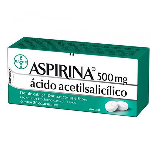 Aspirina 500mg 20 Comprimidos