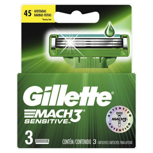 Carga Mach3 Sensi Com 3Un - Gillette Mach3