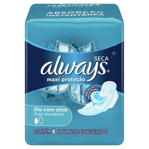absorvente Always Proteção Total Com Abas 8 un - Always