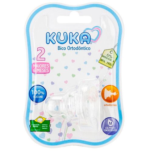 Bico Mamadeira Kuka N 02 Ortodontico Anticolica Líquido Consistente - Kuka