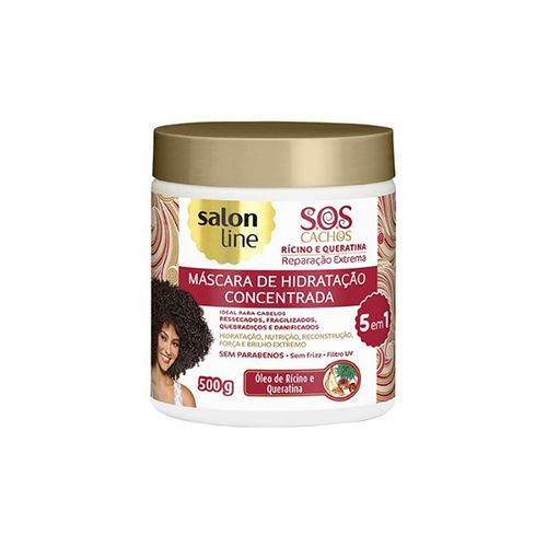 Máscara Capilar SOS Rícino Queratina 500g - Salon Line