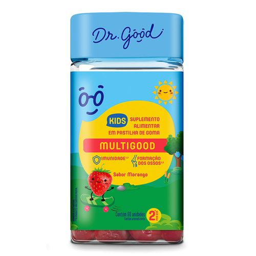 Multigood Dr. Good Kids Sabor Morango C/ 60 Gomas