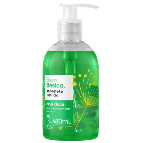 Sabonete Líquido Bem Básico Erva Doce 480Ml - Bem Básico