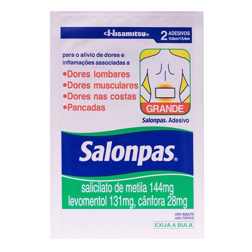Adesivo para dor Salonpas 36mg Salicilato de Metila 2 Unidades