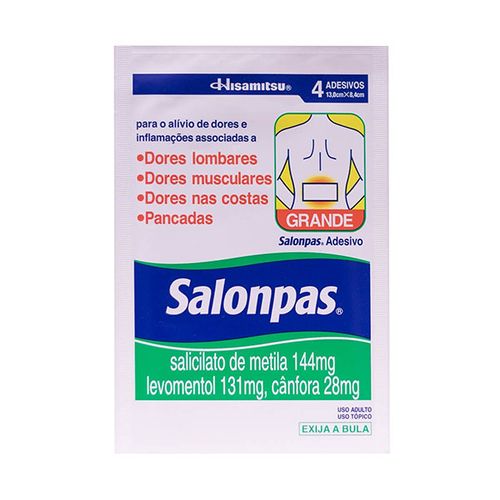 Adesivo Analgésico e Anti-inflamatório Salonpas Grande 4 Unidades