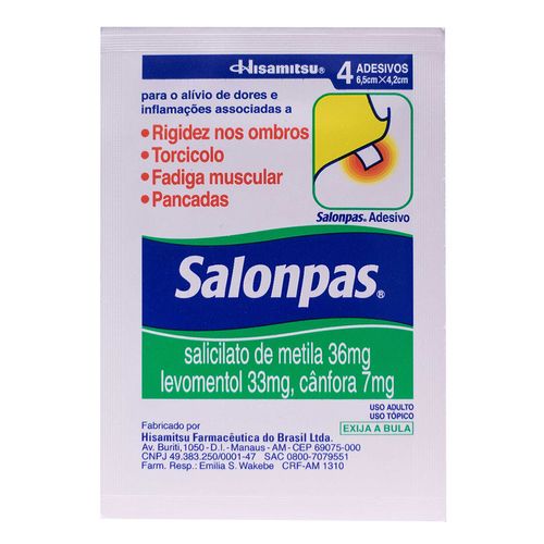 Adesivo Analgésico Salonpas 4 Unidades