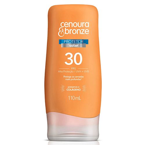 Protetor Solar Cenoure E Bronze Fps30 110Ml - Cenoura Bronze
