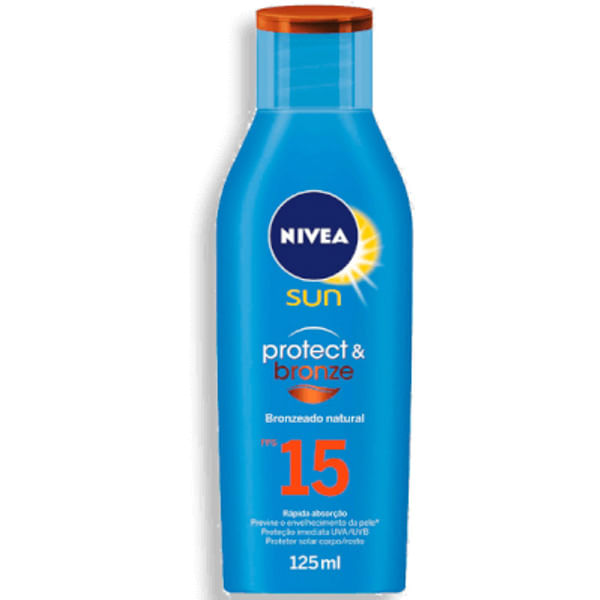 Protetor Solar Nivea Protect Bronze Fps15 125Ml - Nivea Sun