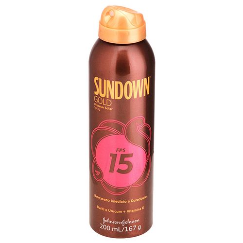 Protetor Solar Sundown Gold FPS 15 Spray 200ml