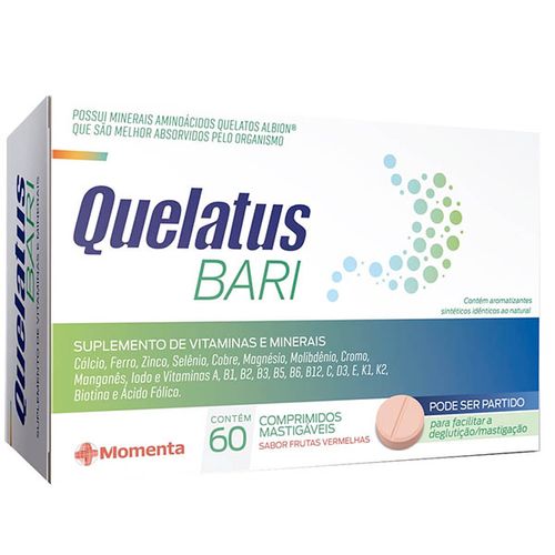 Suplemento Vitamínico-Mineral Quelatus Bari 60 Comprimidos Mastigáveis