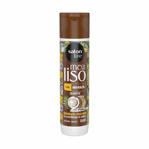 Shampoo Meu Liso Coco Hidratante 300ml Salon Line para cabelos lisos