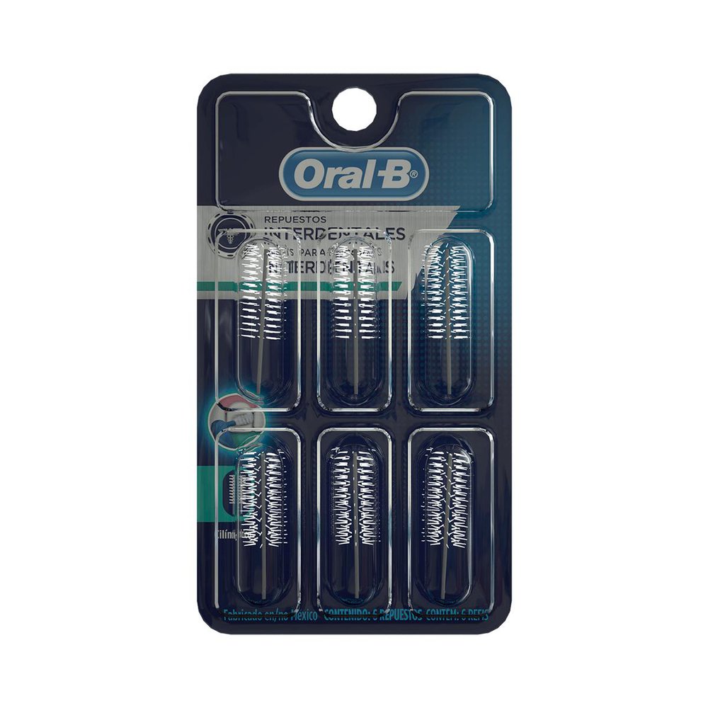 Encontraproduto.com.br - Refil Interdental Cilíndrico 6 un Cerdas Suaves Branco Oral-B