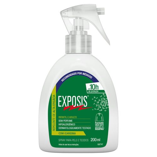 Repelente Aerossol Gatilho 200ml Exposis Sem Fragrância