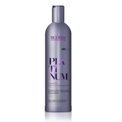 Shampoo Platinum Antiporosidade 400ml Bioderm Sem Sulfato para Cabelos Danificados
