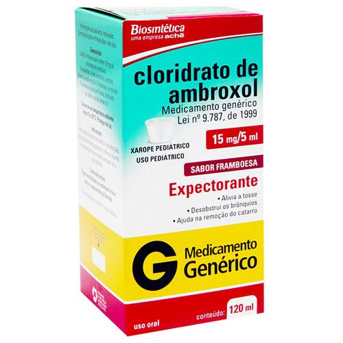 Cloridrato Ambroxol 3mg Xarope Pediátrico 120ml - Genérico - Biosintética Genérica