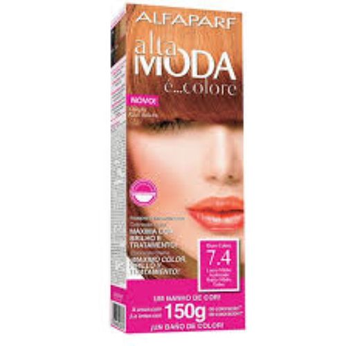 Tintura Coloração Permanente Colore 7.4 Louro Médio Acobreado 150g Altamoda