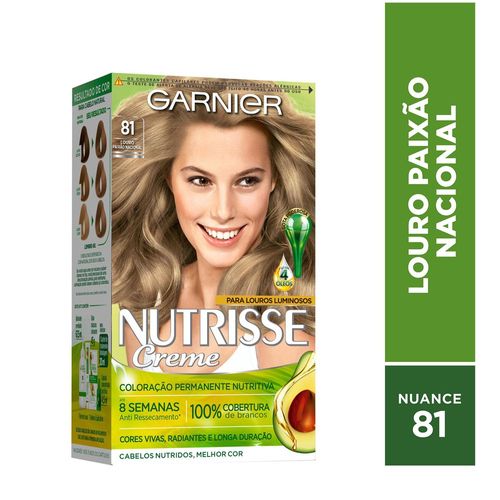 Tintura Garnier Nutrisse Creme 81 Louro Paixão Nacional