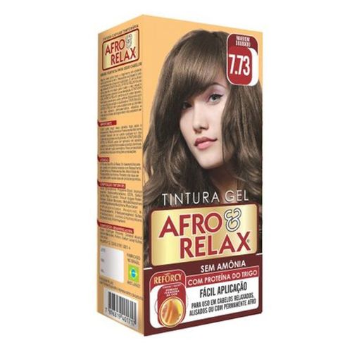 Tintura Gel Afro/Rela Mar 7.73 Dourado - Afro Relax