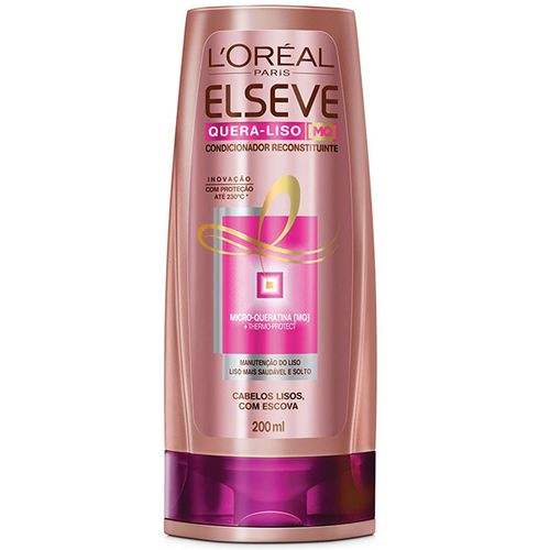 Condicionador Elseve Queratina Liso 200Ml - Elseve