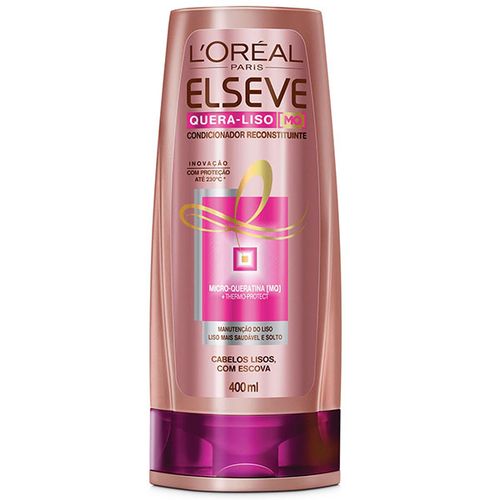 Condicionador Elseve Queratina Liso 400Ml - Elseve