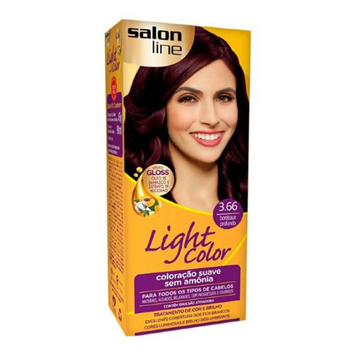 Tintura Salon Line Light Color Profissional 3.66 Bordeaux Profu - Salon Line Light Color