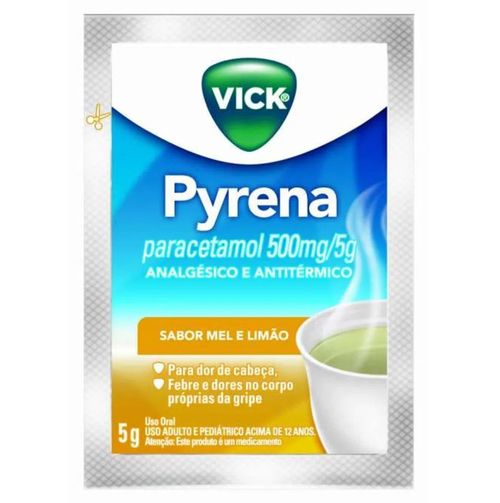 Vick Pyrena 500mg Sabor Mel Limão 5g - Vick Pyrena