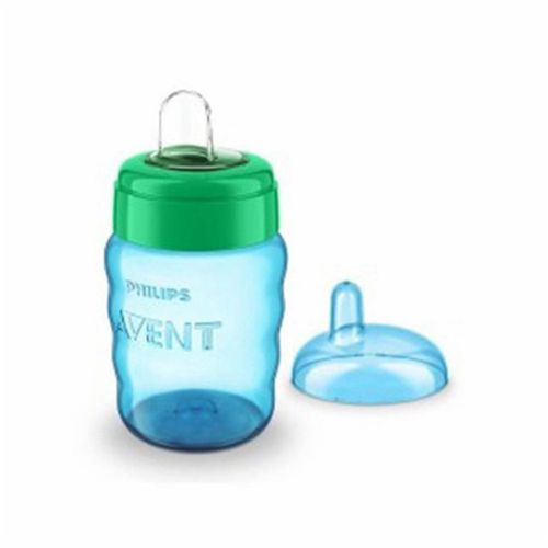 Copo Infantil Azul Avent Easy Sip 260ml Bico Macio Anti-vazamento 9m+