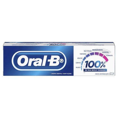 Creme Dental Menta Refrescante Oral-B 100% Caixa 70g