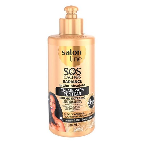 Creme Pentear Sos Radia Brilho Absolu 300ml Salon Line