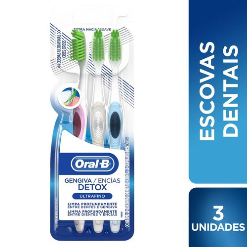Escova De Dentes Oral B Geng Detox 3Un - Oral B