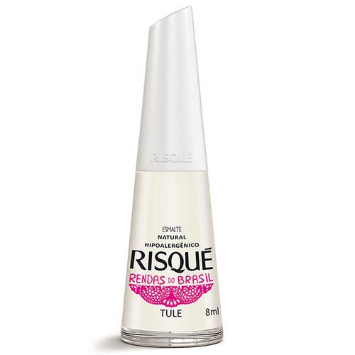 Esmalte Risque Natural Rendas Branco Tule 8Ml - Risque