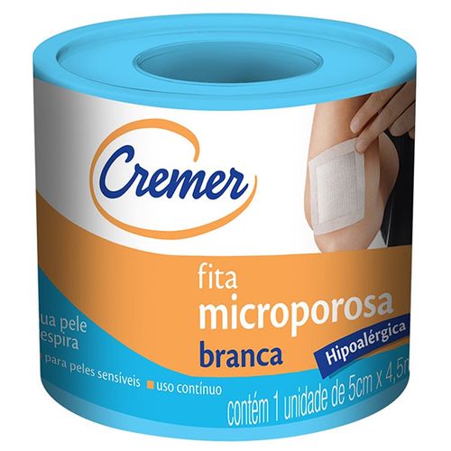 Esparadrapo Cremer Fita Microporosa Branco 5Cmx4,5Mt - Cremer