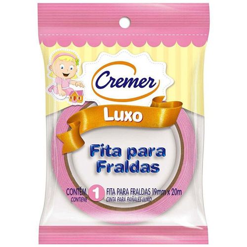 Fita Adesiva Fraldas Cremer Luxo Rosa 1un 19mmx20m