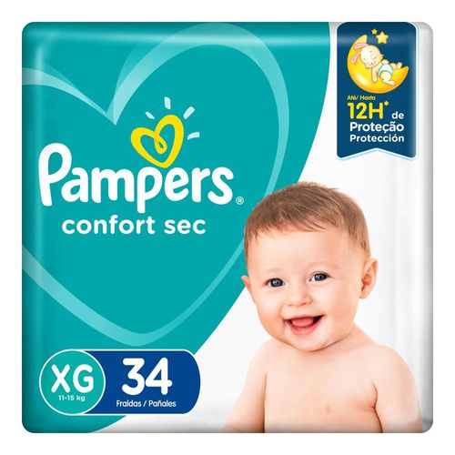 Fralda Pampers Confort Sec XG - 34 unidades