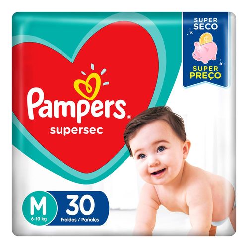 Fralda Super Sec M Pampers com 30 unidades