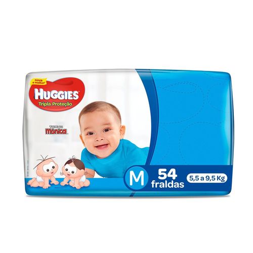 Fralda Huggies Tripla Proteção M - 54 unidades