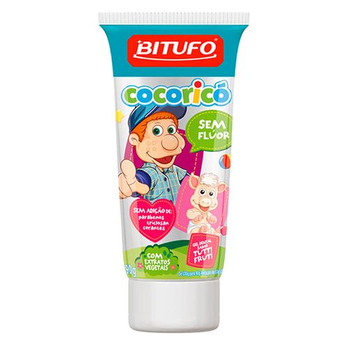 Gel Dental Bitufo Hbd Cocorico S/Fluor Tutti Frutti Frutti 100G - Bitufo