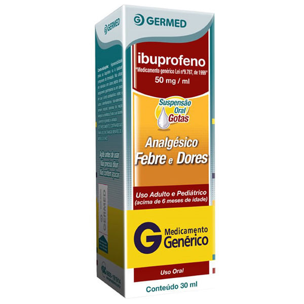Encontraproduto.com.br - Ibuprofeno 50mg Sus Oral 30ml - Genérico - Germed