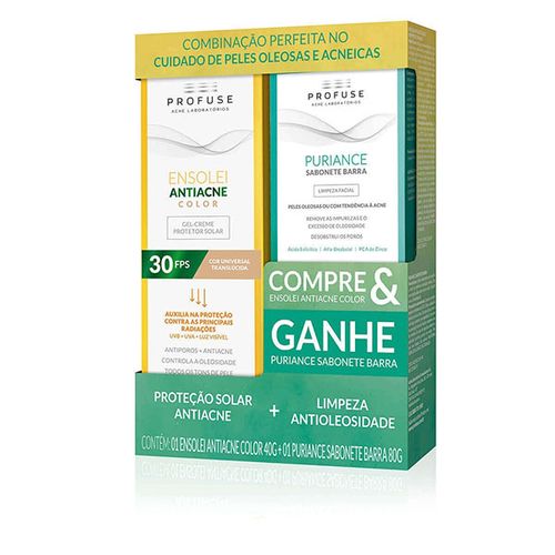 Kit Ensolei Colônia Fps30 40G Grt Sabonete Puriance - Profuse Ensolei