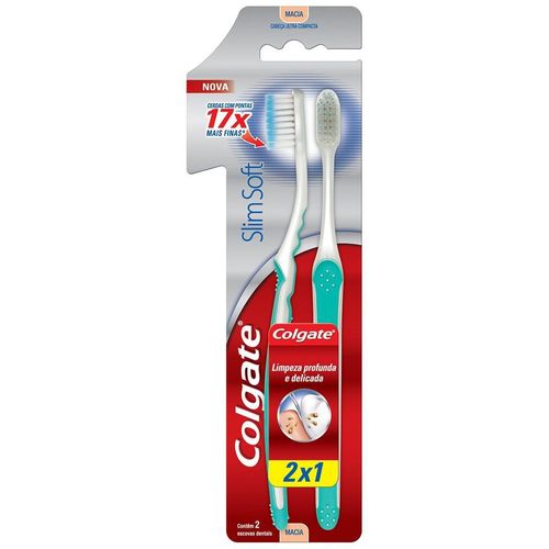Kit Escova De Dentes Colgate Slim Macia Uch - Leve 2 Pague 1 - Colgate Slim