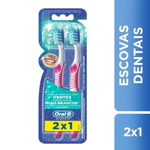 Kit Escova De Dentes Oral B 3D Wht Adv 35 - Leve 2 Pague 1 - Oral B