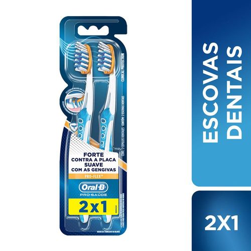 Kit Escova De Dentes Oral B Clinical Pro Flex - Leve 2 Pague 1 - Oral B Clinical