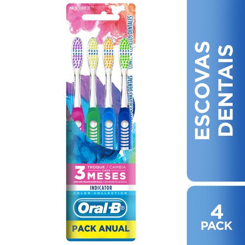 Kit Escova De Dentes Oral B Indicator Color 35 - Leve 4 Pague 2 - Oral B Indicator