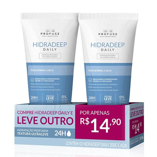 Kit Hidradeep Daily 200G C/2 Promoção - Profuse Hidradeep