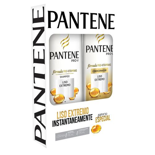 Kit Shampoo + Condicionador Pantene Liso Extremo 175ml Cada