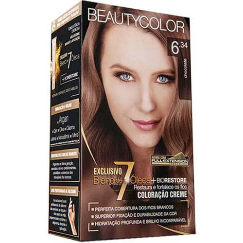Kit Tintura Beauty 6.34 Chocolate - Beauty Color