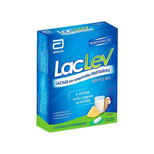Laclev 9000 Fcc 6 Comprimidos - Enzima Lactase