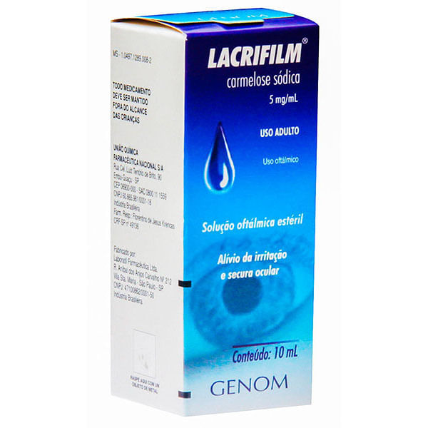 Lacrifilm 5mg/ml Solução Oftálmica Frasco Gotejador com 10ml