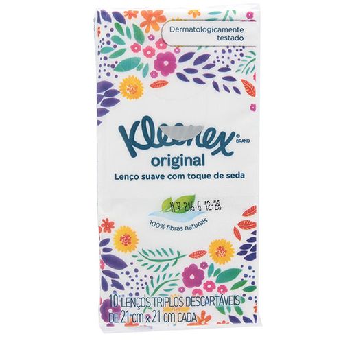 Lenço Kleenex Bolso Com 10 Folhas - Kleenex